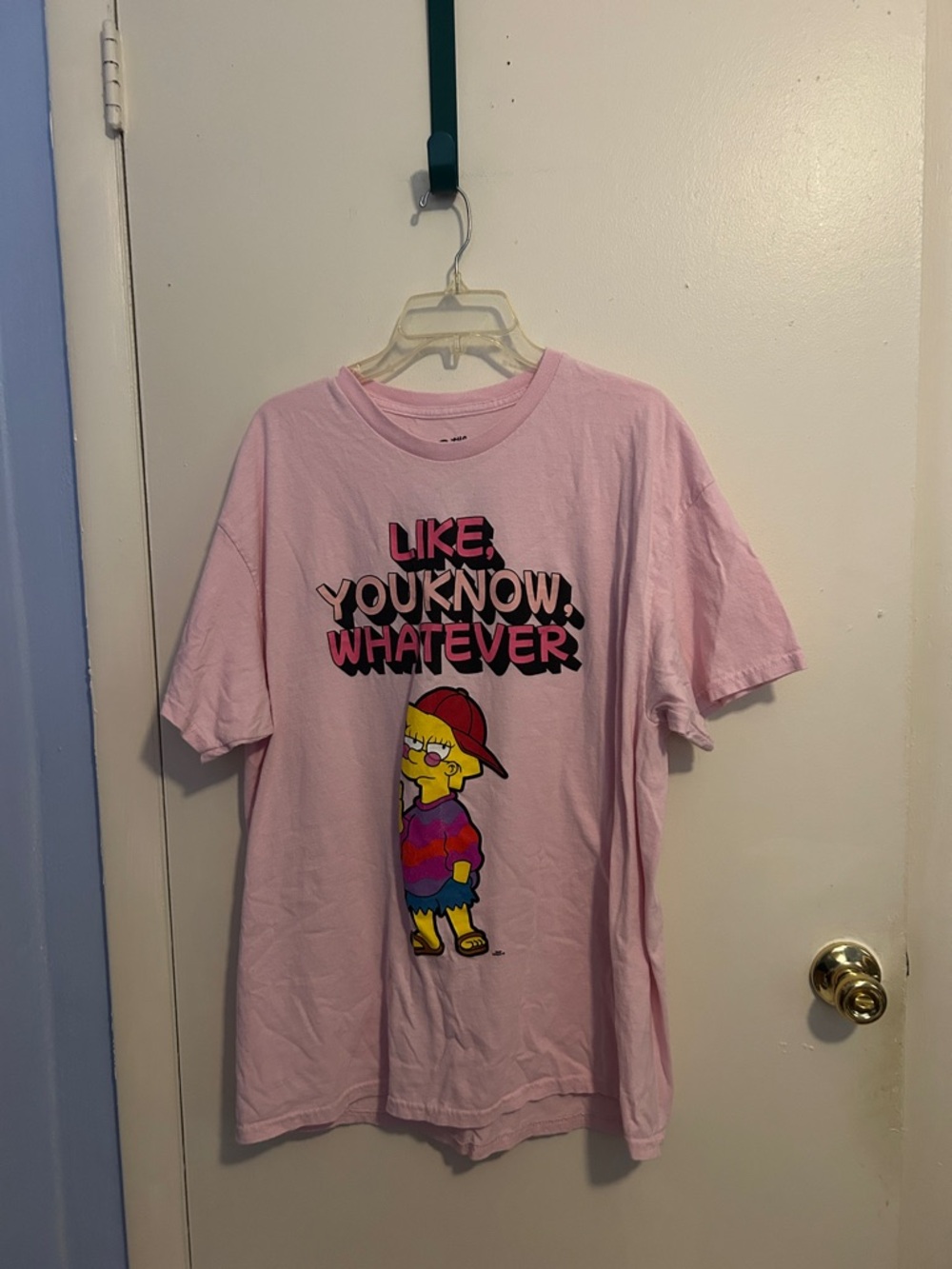 The Simpsons XL Pink Like You Know Whatever Lisa Simpson Short Sleeve Shirt